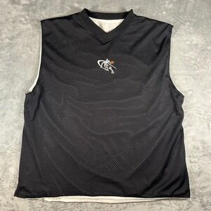 Vintage AND1 Reversible Basketball Jersey Black Mesh White Dazzle Mens XL
